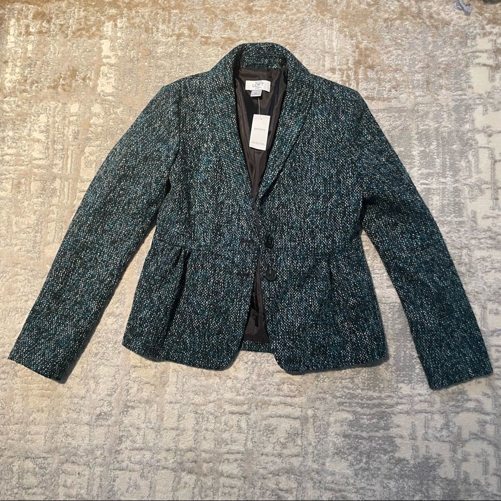 NWT LOFT Peplum Tweed Jacket
